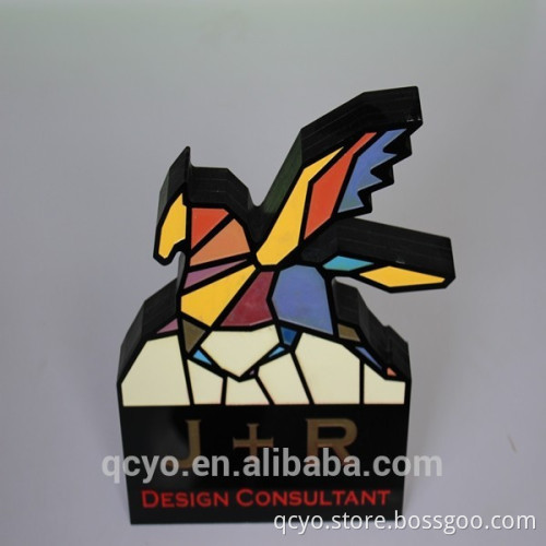 new style QCY-SHD-25 customized clear acrylic sign holder for display